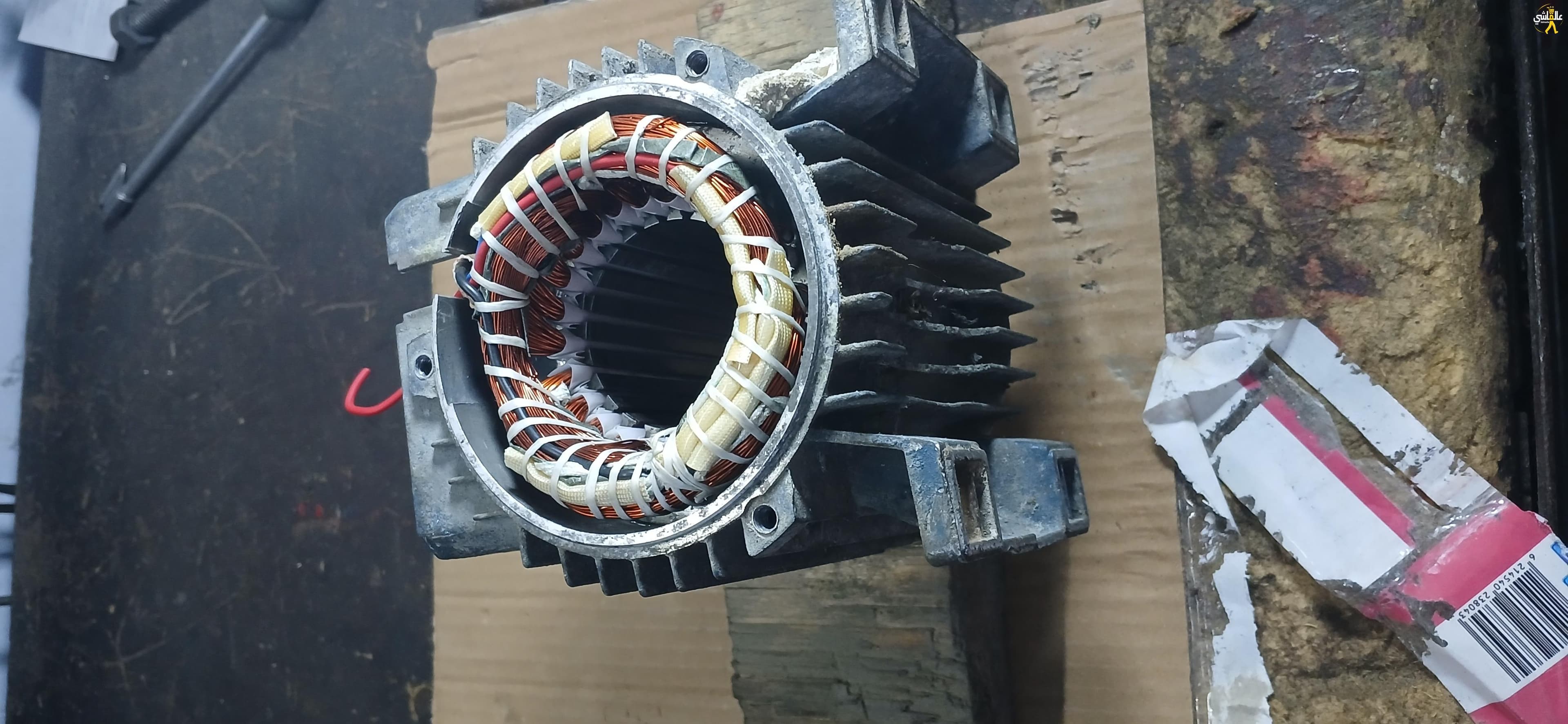 لف المحركات والمضخات والغطاسات والمولدات وروافع جسرية